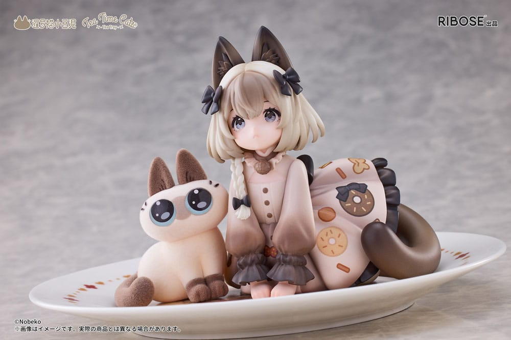 Decorated Life Collection Statue Tea Time Cats x Siamese Cat Azuki-san Friendship Collaboration Exclusive Set