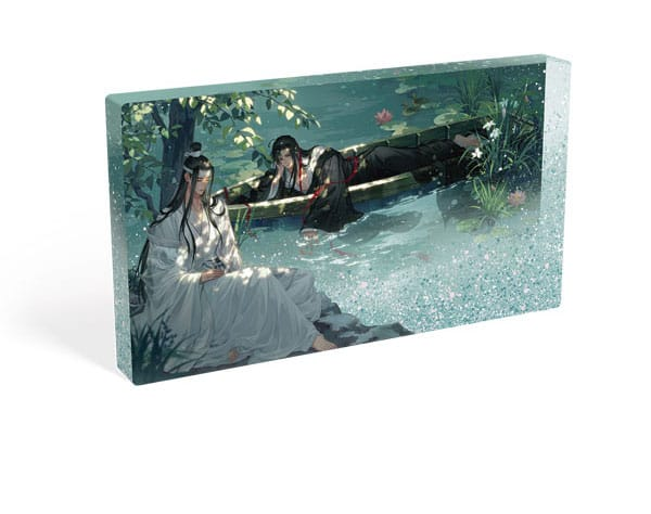 Grandmaster of Demonic Cultivation Acrylic Block with Glitter Wei Wuxian & Lan Wangji Lotus Pond