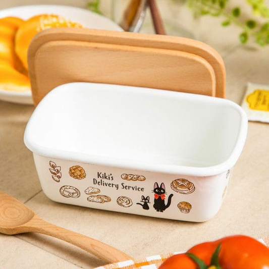 Kiki delivery's Service Butter Dish With Wooden Lid Viennese Pastries