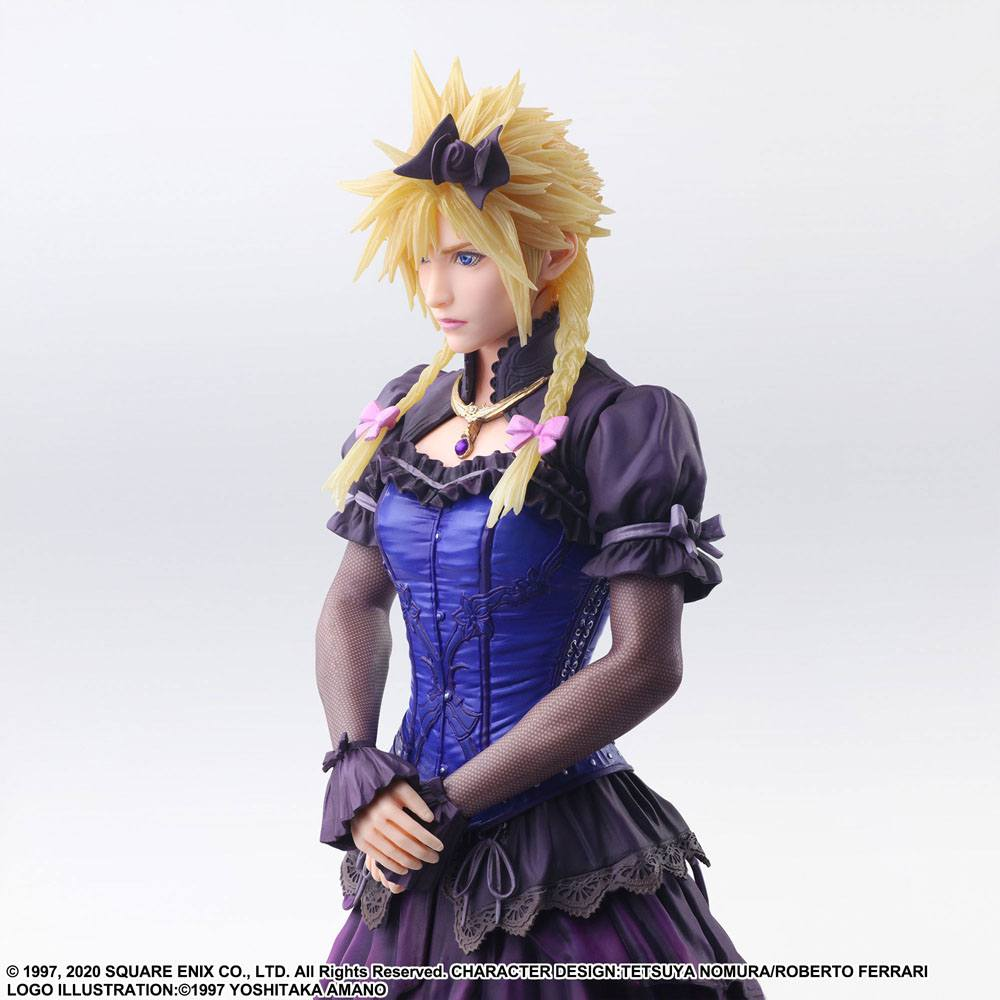 Final Fantasy VII Remake Static Arts Gallery Statue Cloud Strife Dress Ver