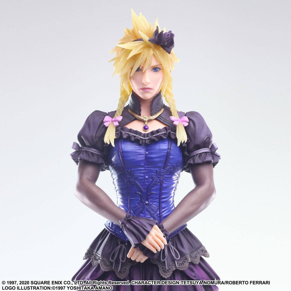 Final Fantasy VII Remake Static Arts Gallery Statue Cloud Strife Dress Ver