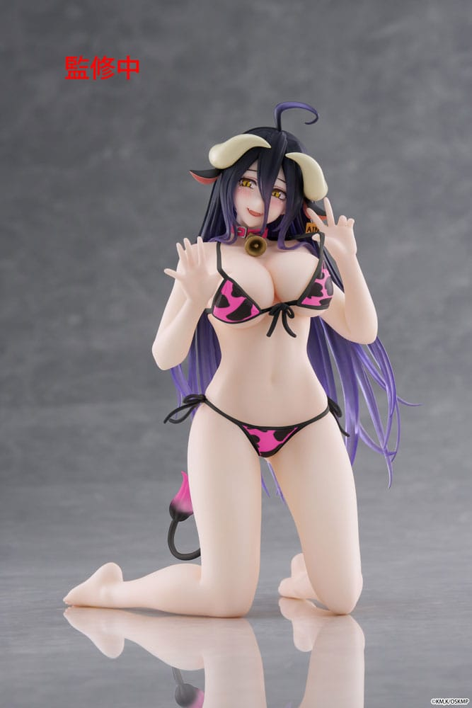Overlord Desktop Cute Albedo Cow-Print Swimsuit Renewal Ver
