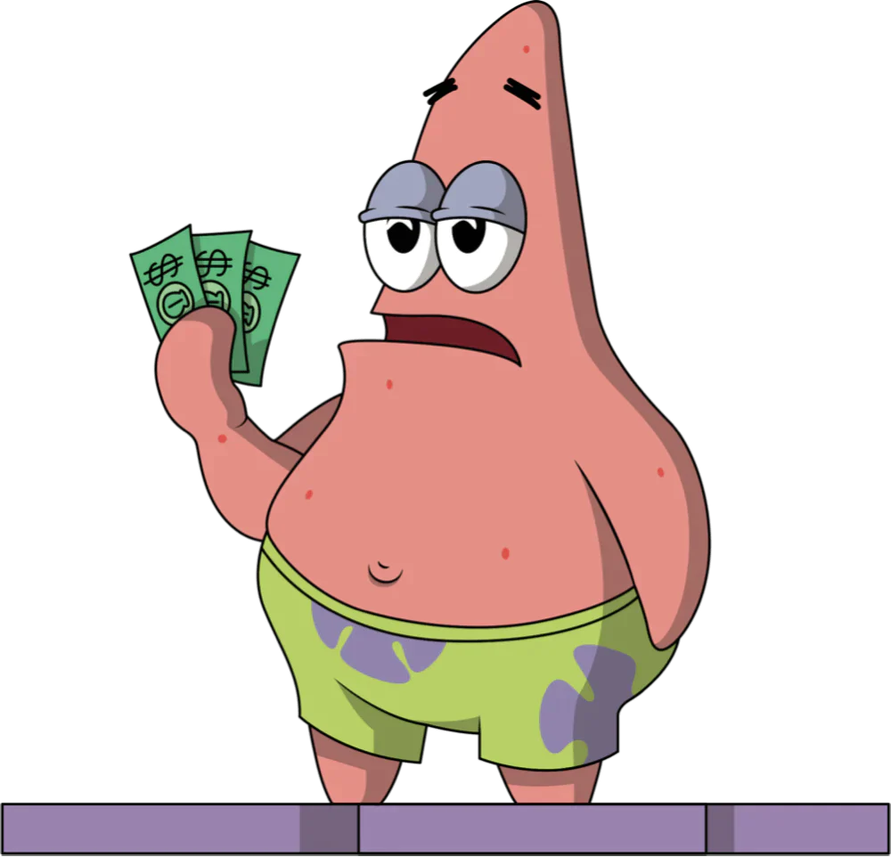 Spongebob Squarepants Youtooz Vinyl Figure Patrick Star "I Have 3 Dollars"