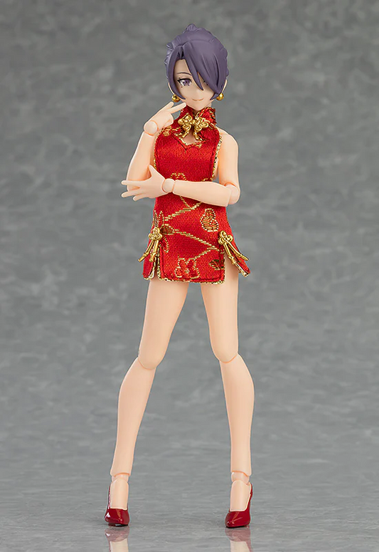 Female Body Mika with Mini Skirt Chinese Dress Outfit Figma Figure