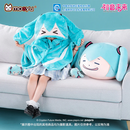 Moeyu - Hatsune Miku Squinting Eyes Series Small Blanket