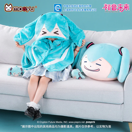 Moeyu - Hatsune Miku Squinting Eyes Series Small Blanket