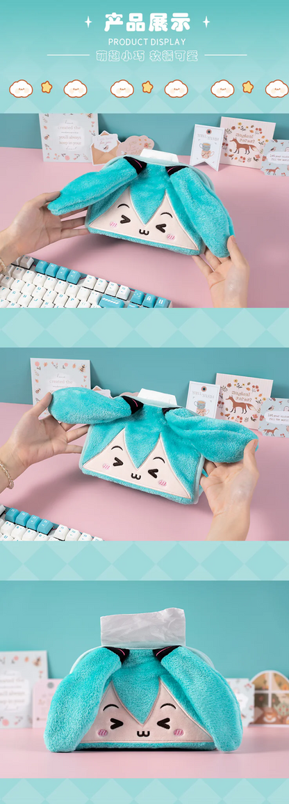 Moeyu - Hatsune Miku Squinting Eyes Series Plush Tissue Paper Box