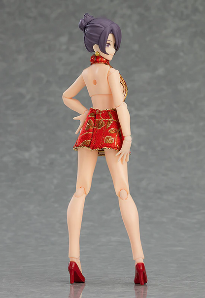 Female Body Mika with Mini Skirt Chinese Dress Outfit Figma Figure