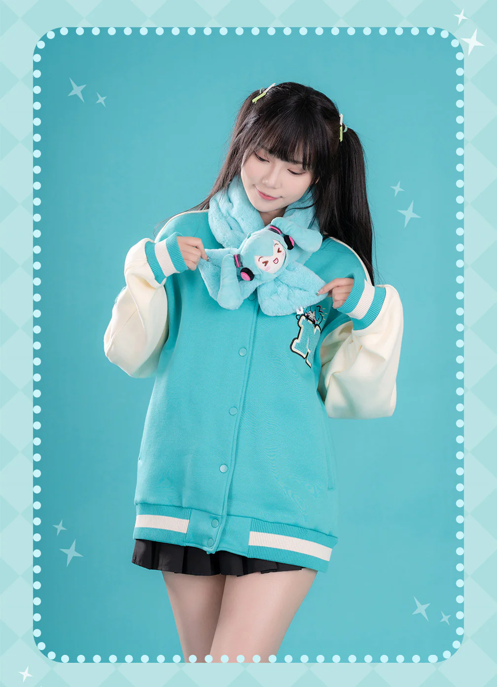 Moeyu - Hatsune Miku Squinty Eyes Series Scarf
