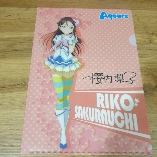 Love Live Sunshine A4 Clear File Riko Sakurauchi