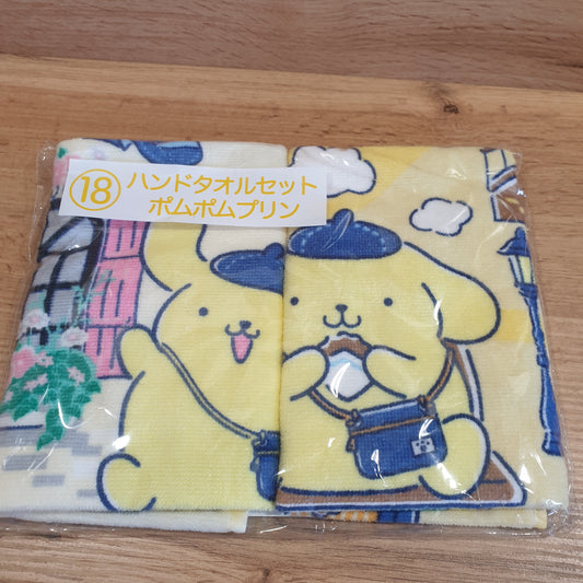 Sanrio Pom Pom Purin Hand Towel 2 Pack