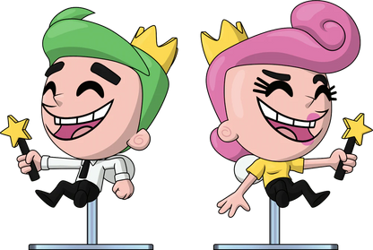 The Fairly Oddparents Cosmo and Wanda Youtooz Vinyl Figure