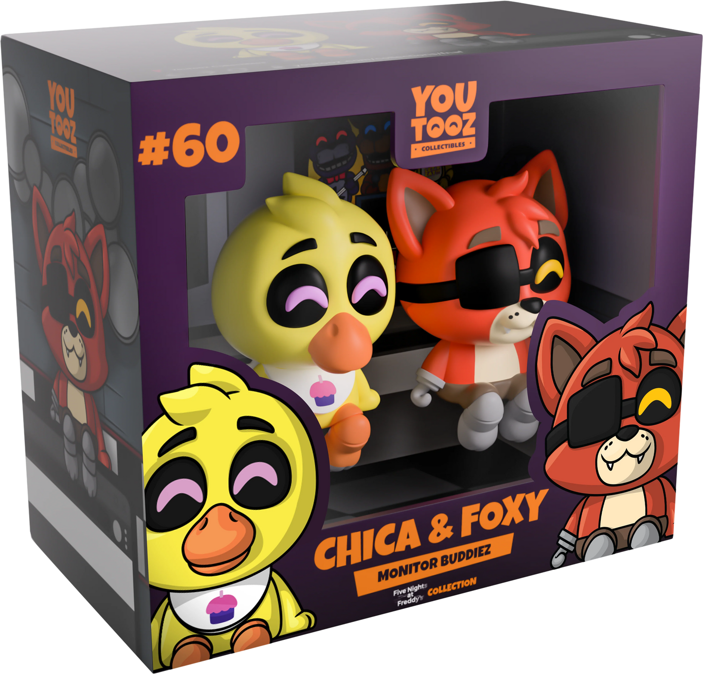 Five Nights at Freddy's Youtooz Monitor Buddiez Chica & Foxy