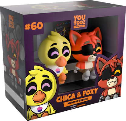 Five Nights at Freddy's Youtooz Monitor Buddiez Chica & Foxy