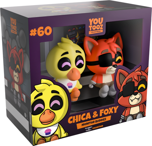 Five Nights at Freddy's Youtooz Monitor Buddiez Chica & Foxy