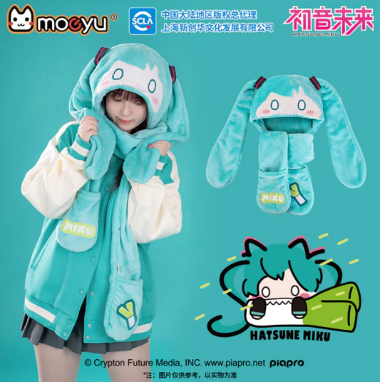 Moeyu - Hatsune Miku Dreamscape Series Plush Hat Scarf Gloves Set
