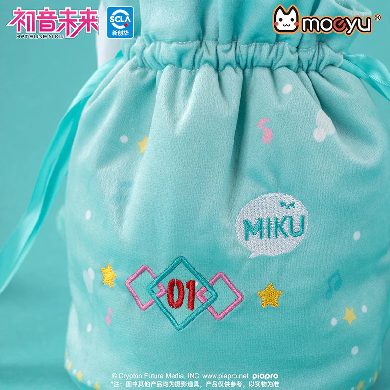 Moeyu - Hatsune Miku Squinty Eyes Series Plush Drawstring Bag