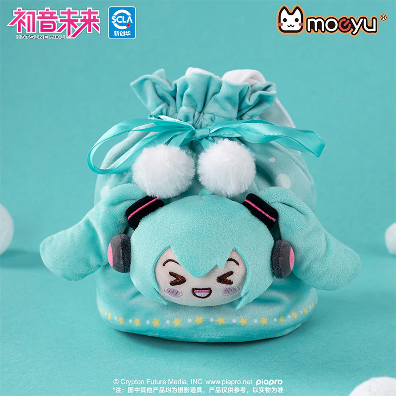 Moeyu - Hatsune Miku Squinty Eyes Series Plush Drawstring Bag
