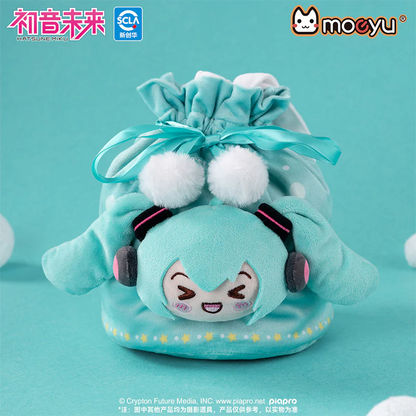 Moeyu - Hatsune Miku Squinty Eyes Series Plush Drawstring Bag
