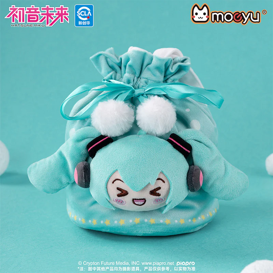 Moeyu - Hatsune Miku Squinty Eyes Series Plush Drawstring Bag