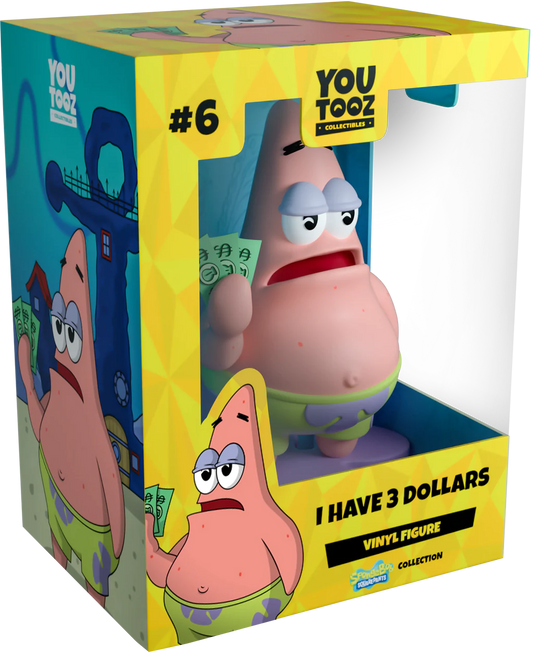 Spongebob Squarepants Patrick Star "I Have 3 Dollars" Youtooz Vinyl Figure