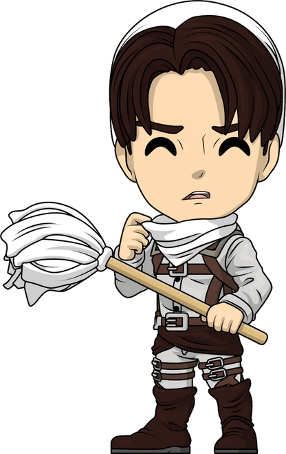 Attack on Titan - Levi Ackerman Cleaning Youtooz Vinyl Figure | Anime Emporium