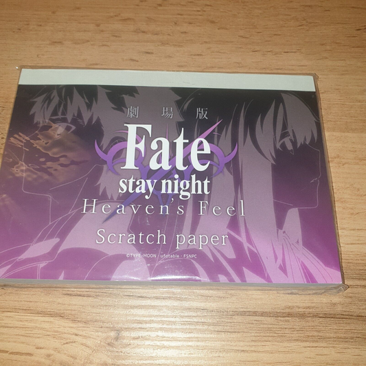 Fate Stay Night Heavens Feel Scratch Paper