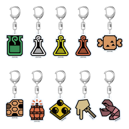 Monster Hunter Wilds Acrylic Keychains Item Icon - (Complete Box)