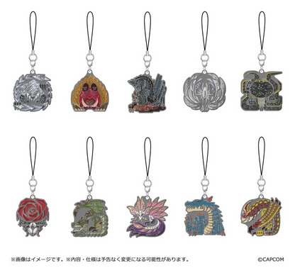 Monster Hunter Wilds Blind Box Metal Keychain Monster Icon Vol. 2 - (COMPLETE BOX)