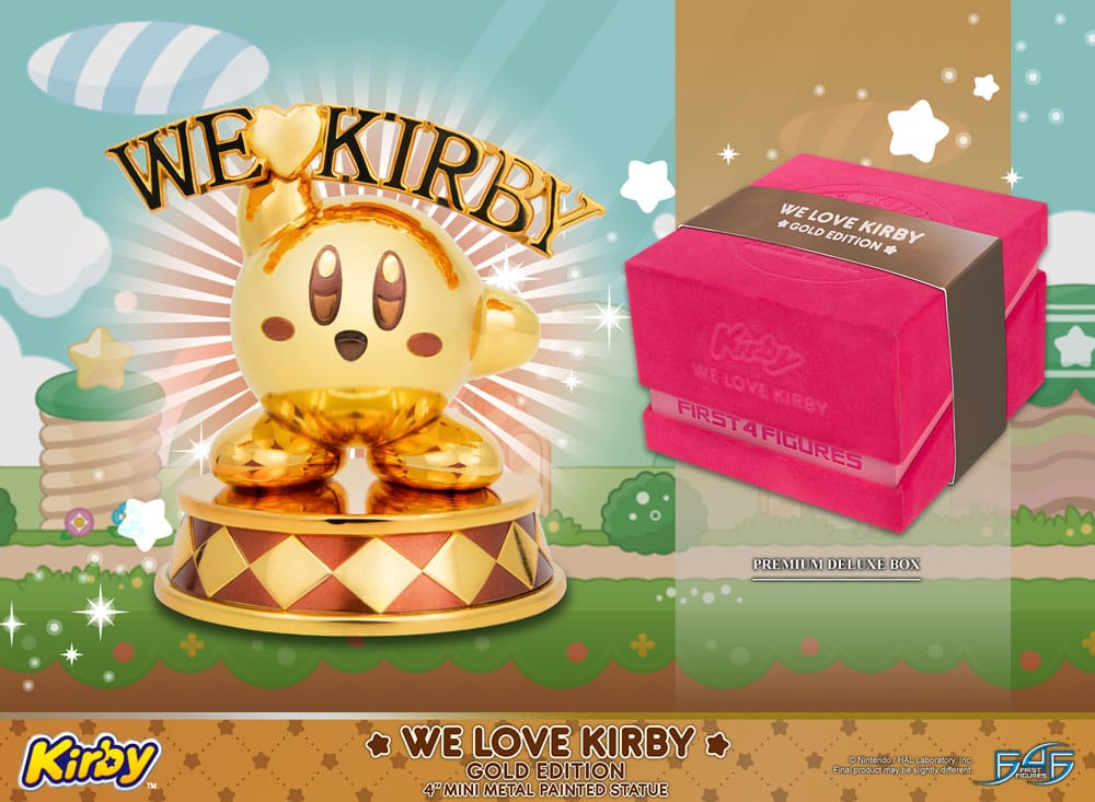Kirby DieCast Statue We Love Kirby Gold Edition