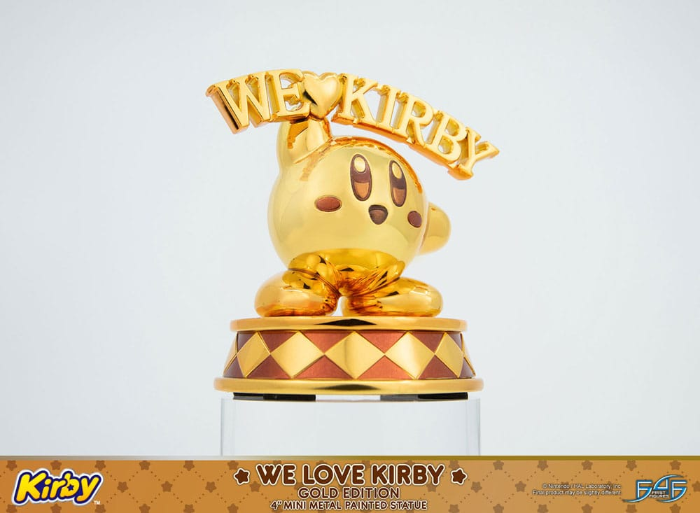 Kirby DieCast Statue We Love Kirby Gold Edition