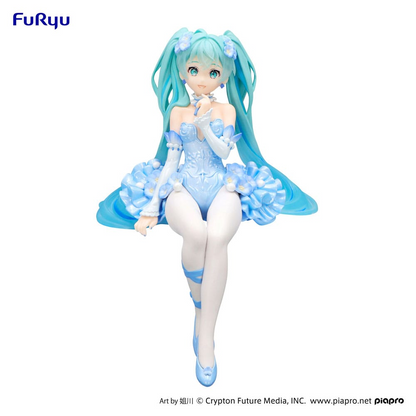 Hatsune Miku Flower Fairy Nemophila Pail Blue Color Noodle Stopper Figure