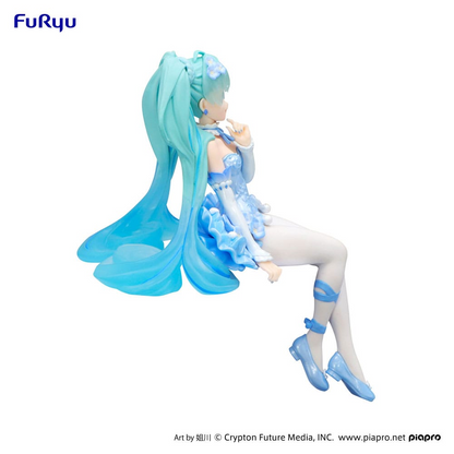 Hatsune Miku Flower Fairy Nemophila Pail Blue Color Noodle Stopper Figure