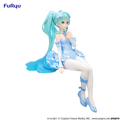 Hatsune Miku Flower Fairy Nemophila Pail Blue Color Noodle Stopper Figure