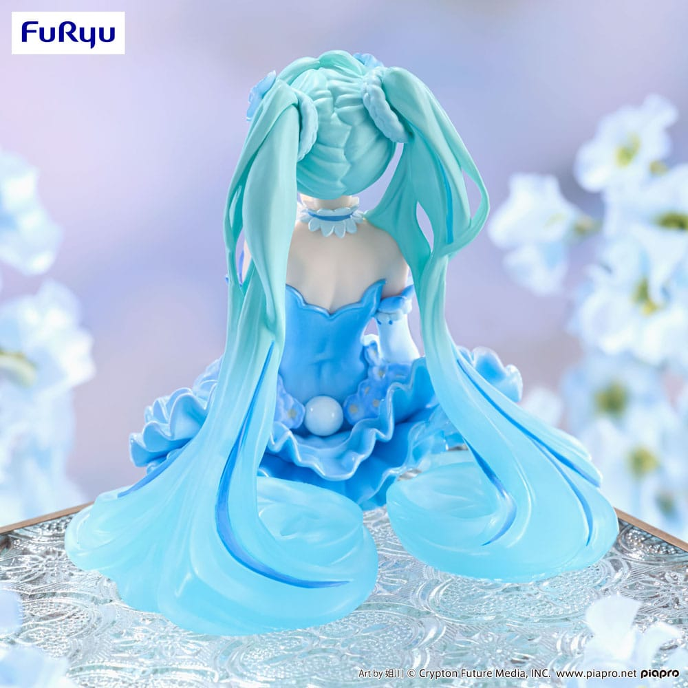 Hatsune Miku Flower Fairy Nemophila Pail Blue Color Noodle Stopper Figure