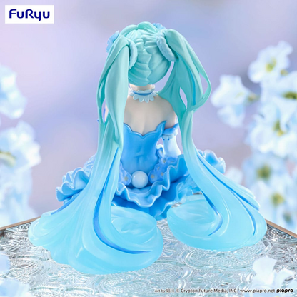 Hatsune Miku Flower Fairy Nemophila Pail Blue Color Noodle Stopper Figure