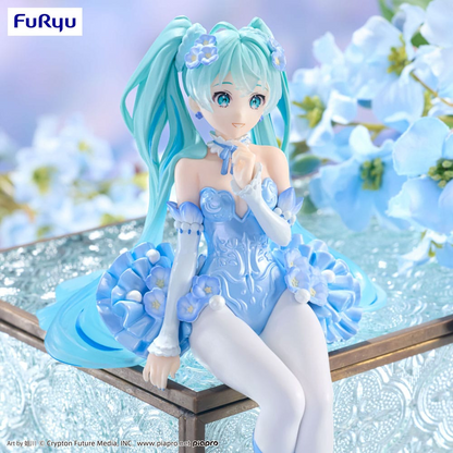 Hatsune Miku Flower Fairy Nemophila Pail Blue Color Noodle Stopper Figure