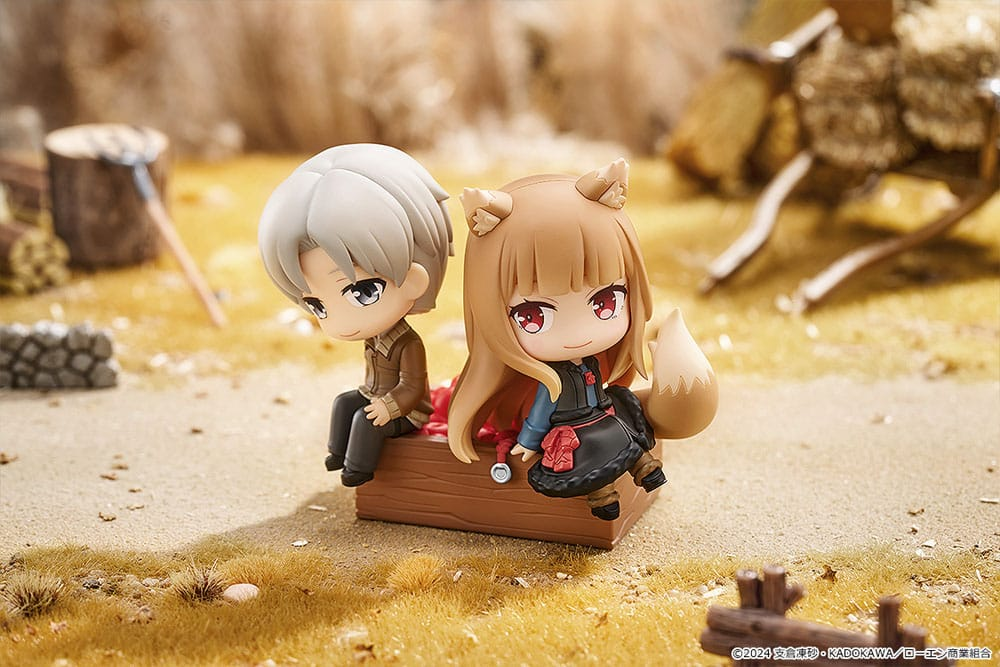 Spice and Wolf: Merchant Meets the Wise Wolf Mini Memory Statue Lawrence & Holo