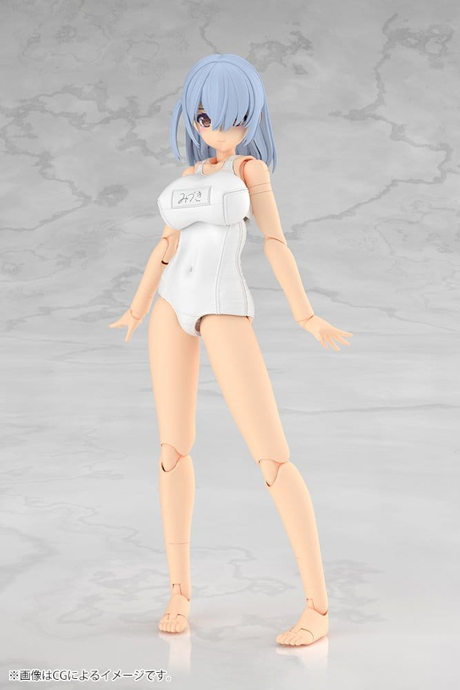 Frame Arms Girl Plastic Model Kit Mizuki School Swimsuits White Ver