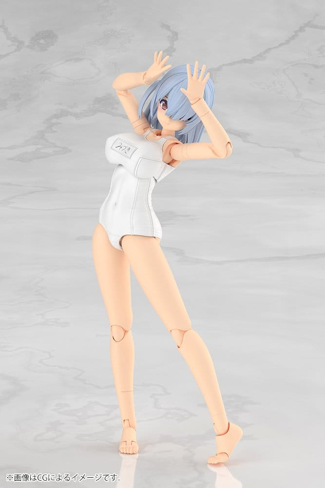 Frame Arms Girl Plastic Model Kit Mizuki School Swimsuits White Ver