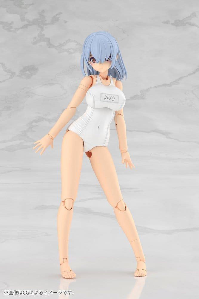 Frame Arms Girl Plastic Model Kit Mizuki School Swimsuits White Ver