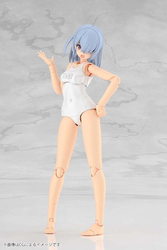 Frame Arms Girl Plastic Model Kit Mizuki School Swimsuits White Ver