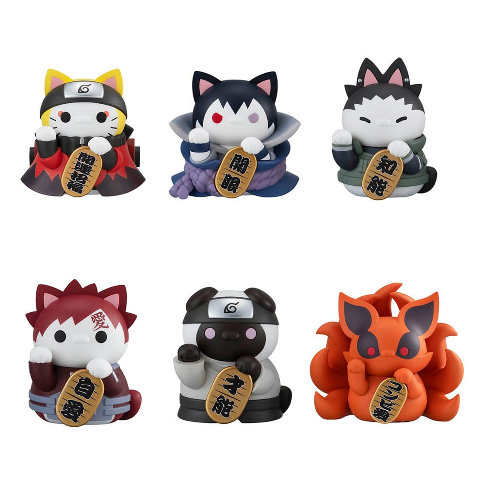 Naruto Shippuden Mega Cat Project Nyaruto! Trading Figures Fortune Cats Naruto Uzumaki & Friends Assortment (6)