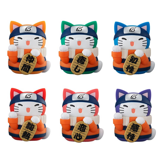 Naruto Shippuden Mega Cat Project Nyaruto! Trading Figures Fortune Cats Coloful Assortment (6)