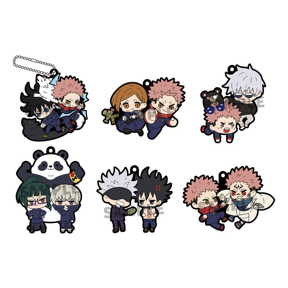 Jujutsu Kaisen Rubber Mascot Keychains - (Complete Box)