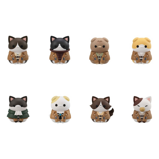 Attack on Titan Mega Cat Project Attack on Tinyan Trading Figures Gathering Scout Regiment danyan! (Complete Box)