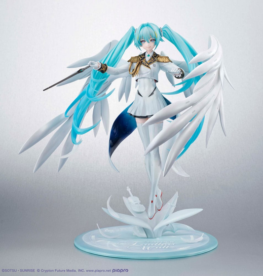 Mobile Suit Gundam x Hatsune Miku Lucrea Statue Hatsune Miku x Wing Gundam Zero EW 45th Anniversary