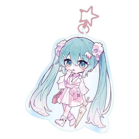 Vocaloid Hatsune Miku Acrylic Keychain Kawaii Summer Time