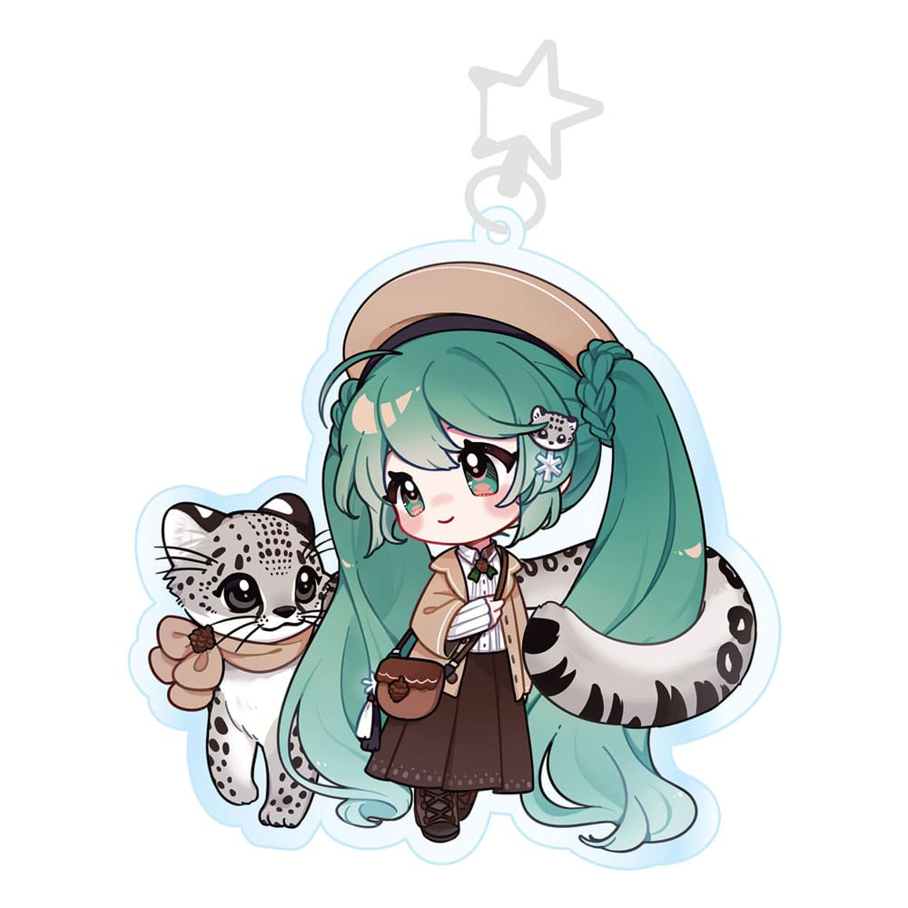 Vocaloid Hatsune Miku Kawaii Winter Time Acrylic Keyring