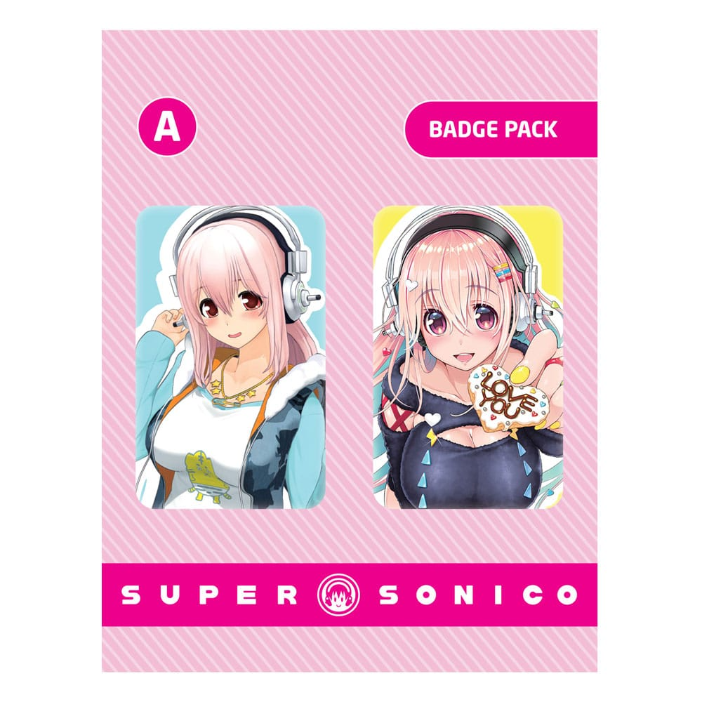 Super Sonico Pin Badge 2-Pack (A)